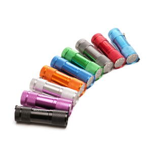promotional keyring led torches in a selection of colours