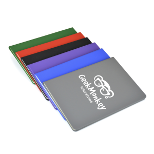 promotional notebooks with company logo in a variety of colours